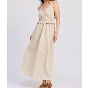 En Saison Brown Stripe Midi Dress